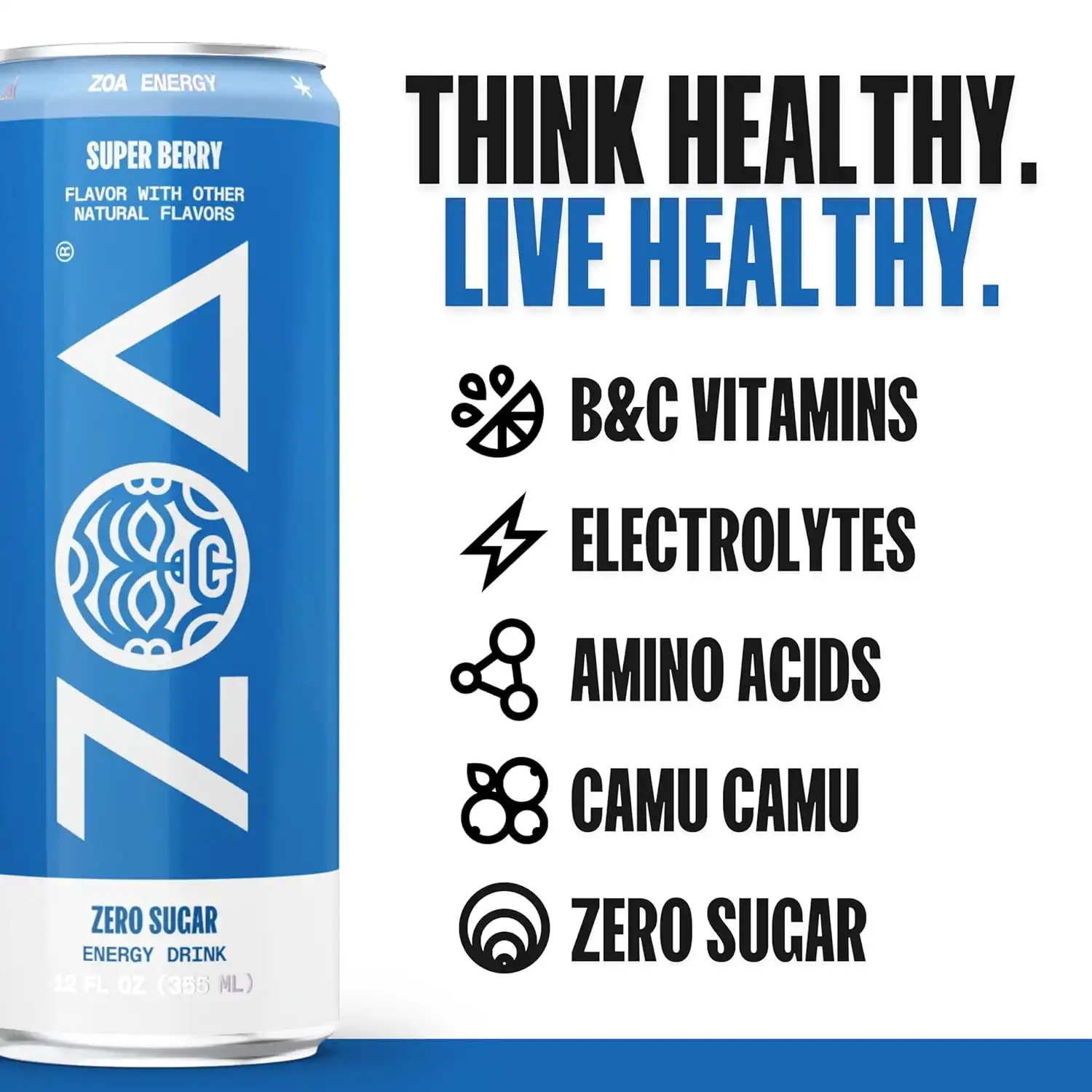 Zero Sugar Energy Drink Super-Berry – Bild 3