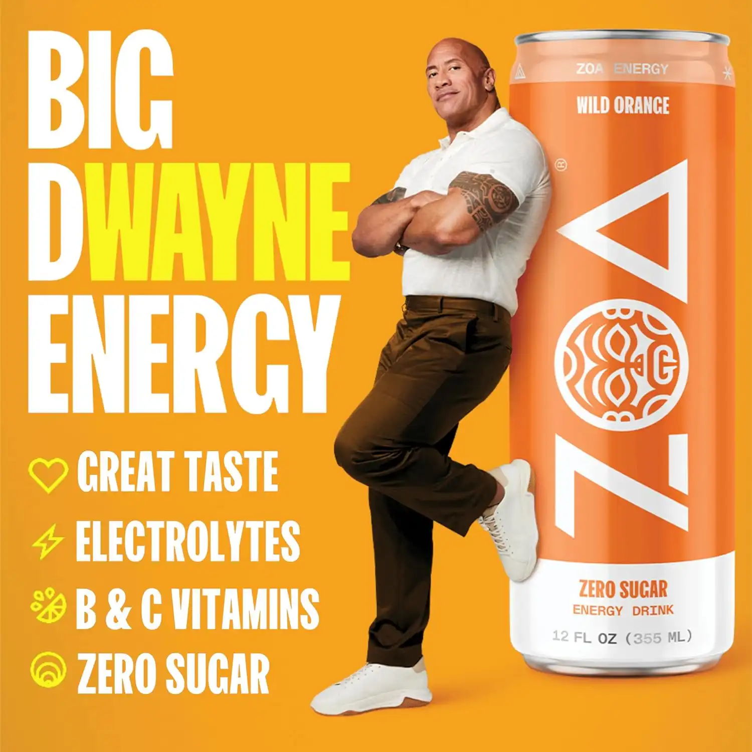 Zero Sugar Energy Drink Wild Orange