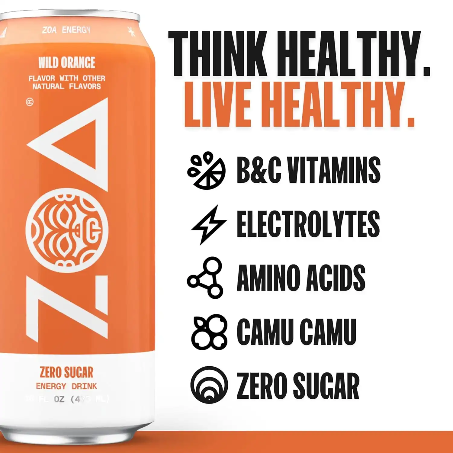 Zero Sugar Energy Drink Wild Orange – Bild 3