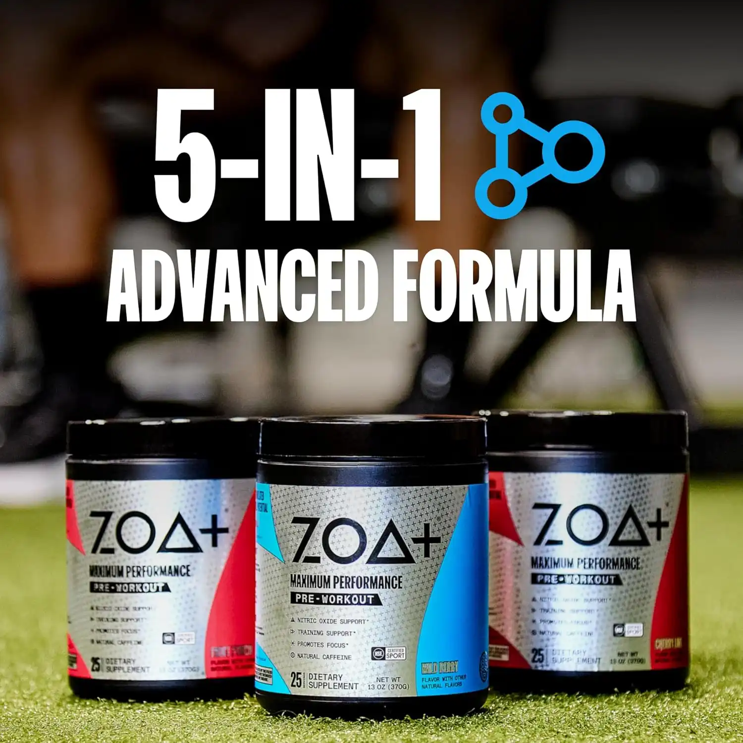 ZOA+ Zero Sugar Pre Workout Powder, Cherry Lime – Bild 2